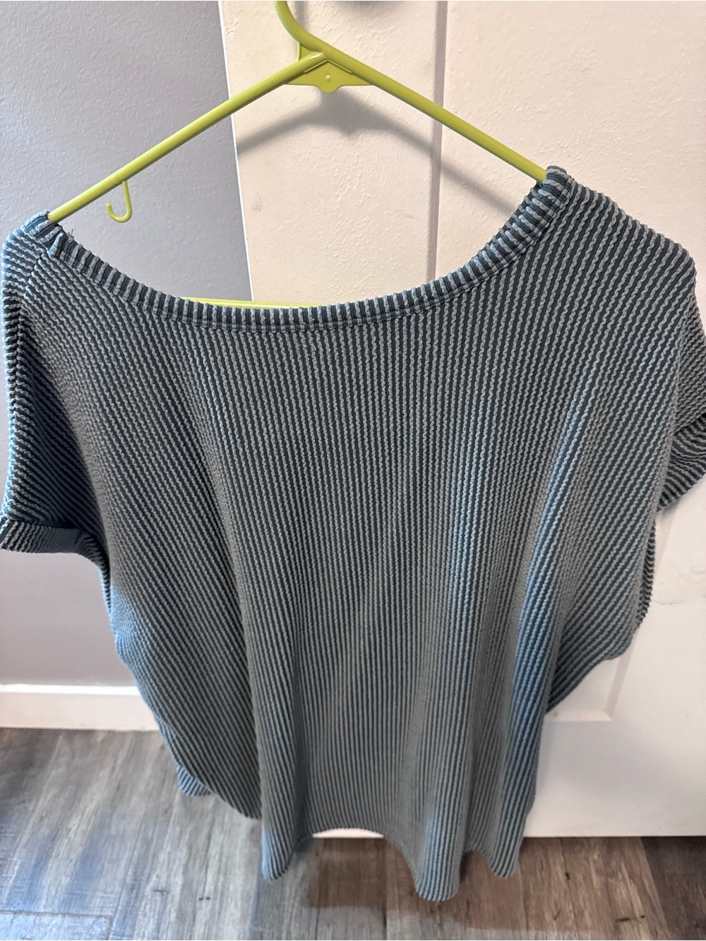 Maurices 24/7 Ribbed Knit Top in Slate Blue - Picture 3 of 4